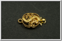 Federschlie�e "Swing", 16x9mm, goldfb., Messing, 1 Stk.