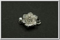 Federschlie�e "Blume", 15x12mm, antiksilberfb., Messing, 1 Stk.