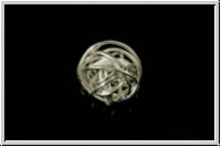 Silberperle "Drahtkugel", ca. 8mm, silberfb., 925er Silber, 1 Stk.