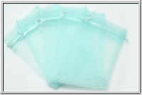 Organzabeutel, 9x7mm, aquamarine, 1 Stk.
