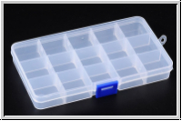 Sortimentskasten, 17,5x10x2,5cm, Plastik, 15 F�cher, 1 Stk.