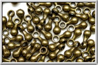 Anh�nger "Little Drop", 6,5x3mm, antikmessingfb., Metall, 25 Stk.