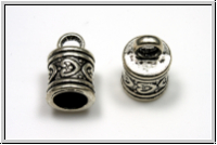Endkappe "Indian Heart", 16x9mm, antiksilberfb., Metall, 2 Stk.