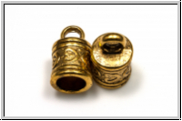 Endkappe "Indian Heart", 16x9mm, antikgoldfb., Metall, 2 Stk.