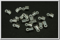 Crimpenden, folding, 6x3mm, silberfb., Eisen, 10 Stk.