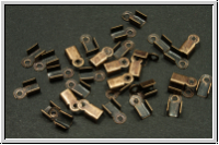 Crimpenden, folding, 6x3mm, antikkupferfb., Eisen, 10 Stk.