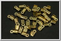 Crimpenden, folding, 6x3mm, goldfb., Eisen, 10 Stk.
