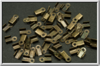 Crimpenden, folding, 6x3mm, antikmessingfb., Eisen, 10 Stk.