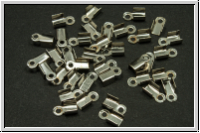 Crimpenden, folding, 6x3mm, antiksilberfb., Eisen, 10 Stk.