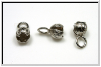 Crimpenden "Bl�tenknospe", 11x6mm, antiksilberfb., Messing, 2 Stk.