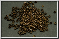 Quetschperlen, rund, ca. 1,3x2mm, antikkupferfb., Messing, 50 Stk.