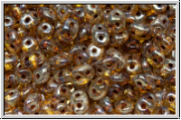 SD-00030-43400, SuperDuo Beads, crystal, trans., silver picasso, 10g