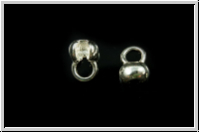 Quetschkalotten, 4mm, feste �se, silberfb., 925er Silber, 2 Stk.