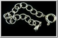 Verl�ngerungskettchen m. Federring, 7cm, silberfb., 925er Silber, 1 Stk.