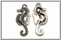 Anh�nger "Sea Horse", 29x12mm, antiksilberfb., Tibetsilber, 1 Stk.