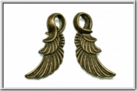 Anh�nger "Wings of Angel", 24x8mm, antikmessingfb., Metall, 1 Stk.