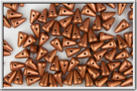 Baby Spike Beads, 5x8mm, copper, dark, metallic, satin, 20 Stk.
