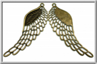 Anh�nger "Engelsfl�gel" (Statement), 100x35x3, antikmessingfb., Metall, 1 Stk.