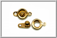 Druckknopfverschluss, rund, 16x9mm, goldfb., 1 Stk.