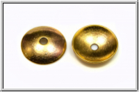 Perlenkappe "Kuppel", 3x12mm, antikgoldfb., Messing, 2 Stk.
