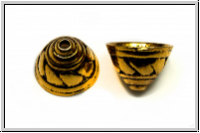 Perlenkappe (-cone) "Kranz", 10x15mm, antikgoldfb., Metall, 1 Stk.