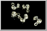Quetschkalotten, 4mm, feste �se, silberfb., 925er Silber, 1 Stk.