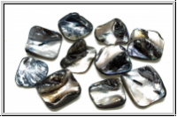 Muschelschalenperle, 10-20x12-18x5-9mm, blau, gef�rbt, 10 Stk.