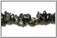 Keshi-Perlen, 5-10x4-8mm, dk. slate grey, 1/2 Strang