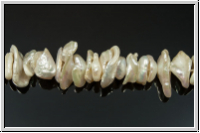 Keshi-Perlen, 5-10x4-8mm, antique white, 1/2 Strang