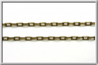 Gliederkette, oval, 3x1,5mm, antikmessingfb., Messing, Preis/m