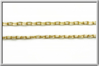 Gliederkette, oval, 2,5x1mm, goldfb., Messing, Preis/m