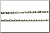 Gliederkette, oval, 2,5x1mm, hematitefb., Messing, Preis/m