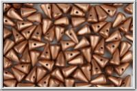 Baby Spike Beads, 5x8mm, copper, metallic, satin, 20 Stk.
