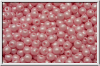 b�hm. Glasperle, rund, 3mm, crystal, trans., pastel rose, 50 Stk.