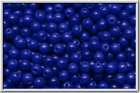 b�hm. Glasperle, rund, 3mm, blue, op., 50 Stk.
