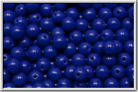 b�hm. Glasperle, rund, 4mm, blue, op., 50 Stk.