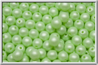 b�hm. Glasperle, rund, 4mm, crystal, trans., pastel green, 50 Stk.