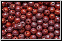 b�hm. Glasperle, rund, 4mm, red, coral, op., nebula, 50 Stk.