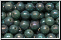 b�hm. Glasperle, rund, 6mm, mint, op., nebula, 25 Stk.