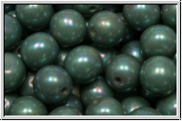 b�hm. Glasperle, rund, 8mm, mint, op., nebula, 10 Stk.