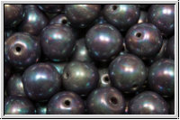 b�hm. Glasperle, rund, 8mm, lavender, op., nebula, 10 Stk.