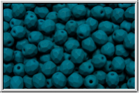 B�hm. Glasschliffperle, feuerpol., 4mm, white, alabaster, saturated navy, 50 Stk.