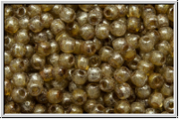 b�hm. Glasperle, rund, 2mm, crystal, trans., senegal silver, 150 Stk.