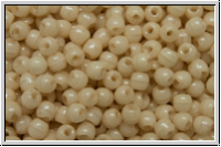 b�hm. Glasperle, rund, 2mm, white, alabaster, champagne luster, 150 Stk.