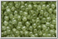 b�hm. Glasperle, rund, 2mm, crystal, trans., seafoam luster, 150 Stk.