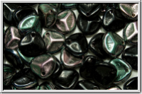 RP-23980-29121, Rose Petals, 8x7mm, black, op., copper luster, 50 Stk.