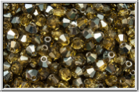 B�hm. Kristallschliffperle, Bicone, 3mm, topaz, trans., blue sky, 50 Stk.