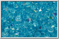 B�hm. Kristallschliffperle, Bicone, 3mm, aqua, trans., AB, 50 Stk.