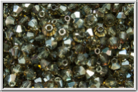 B�hm. Kristallschliffperle, Bicone, 3mm, topaz, lt., trans., blue sky, 50 Stk.