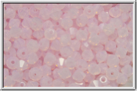 B�hm. Kristallschliffperle, Bicone, 3mm, rose, opal, 50 Stk.